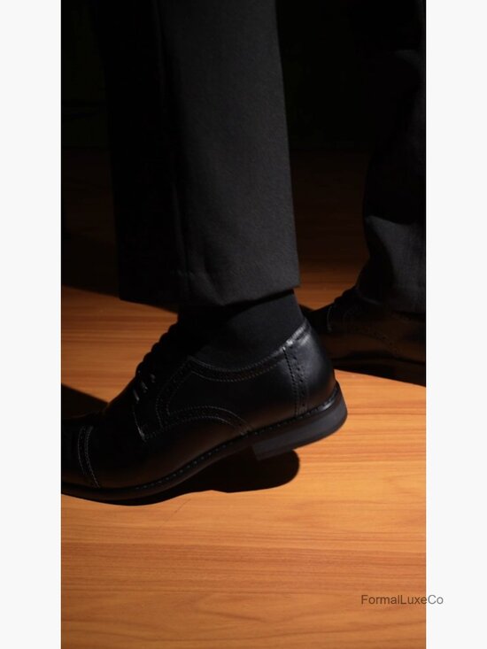 Men\'s Classic Cap Toe Oxford Dress Shoes Non Slip Lace Up Formal Work Wedding main image 5